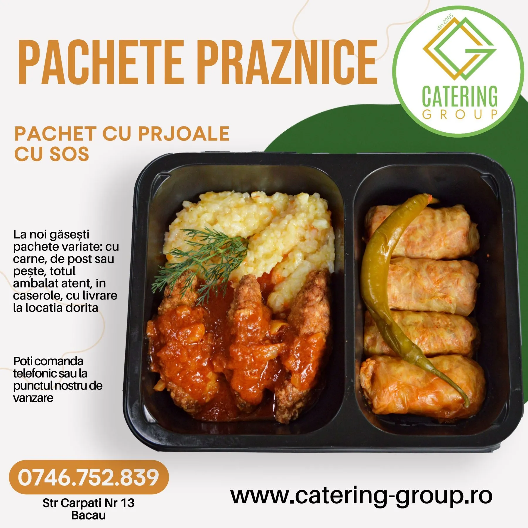 Pachet Praznic - Parjoale cu Sos, Sarmale si Pilaf 1 Pachet Praznic - Parjoale cu Sos, Sarmale si Pilaf