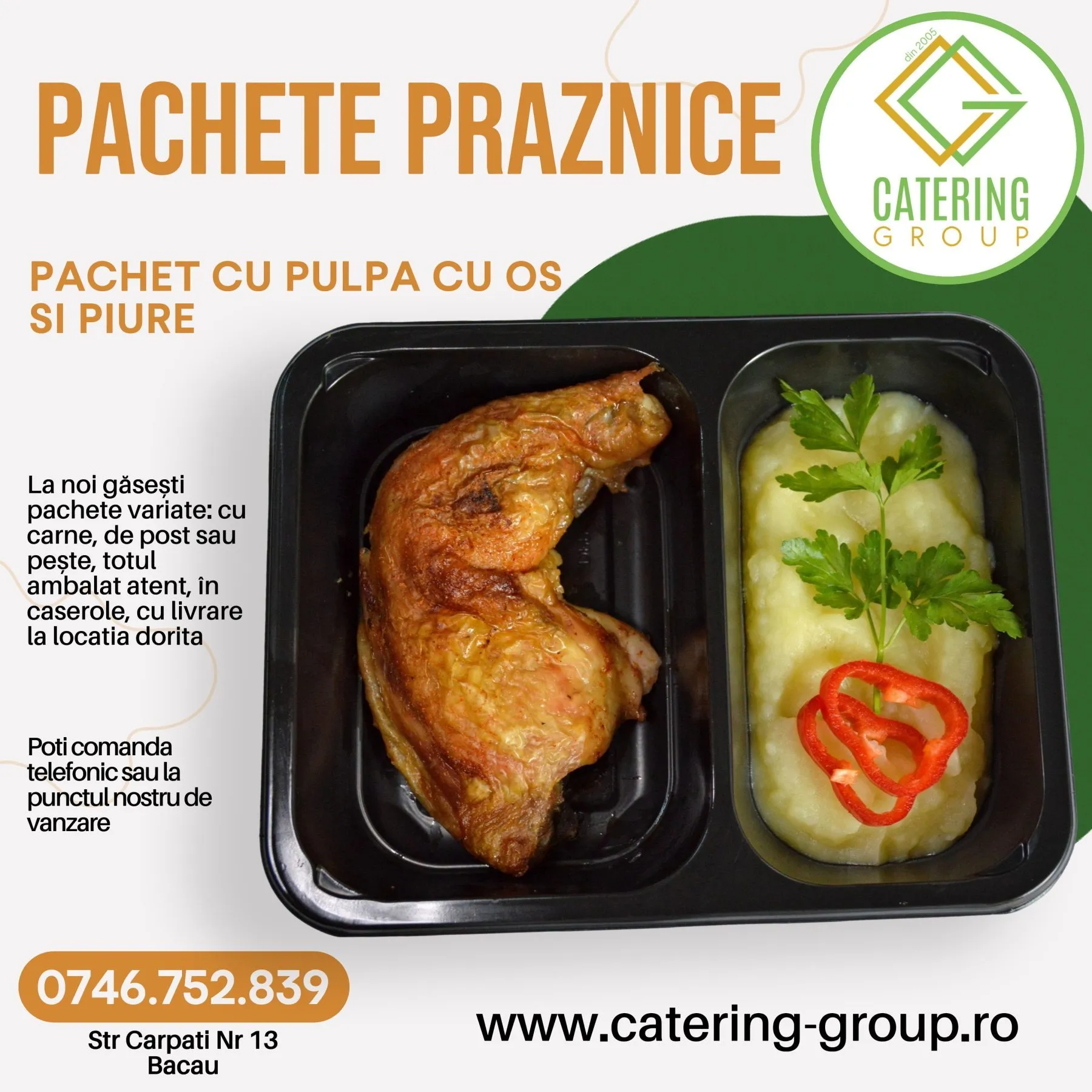Pachet Praznic - Pulpa cu Os si Piure de Cartofi 1 Pachet Praznic - Pulpa cu Os si Piure de Cartofi