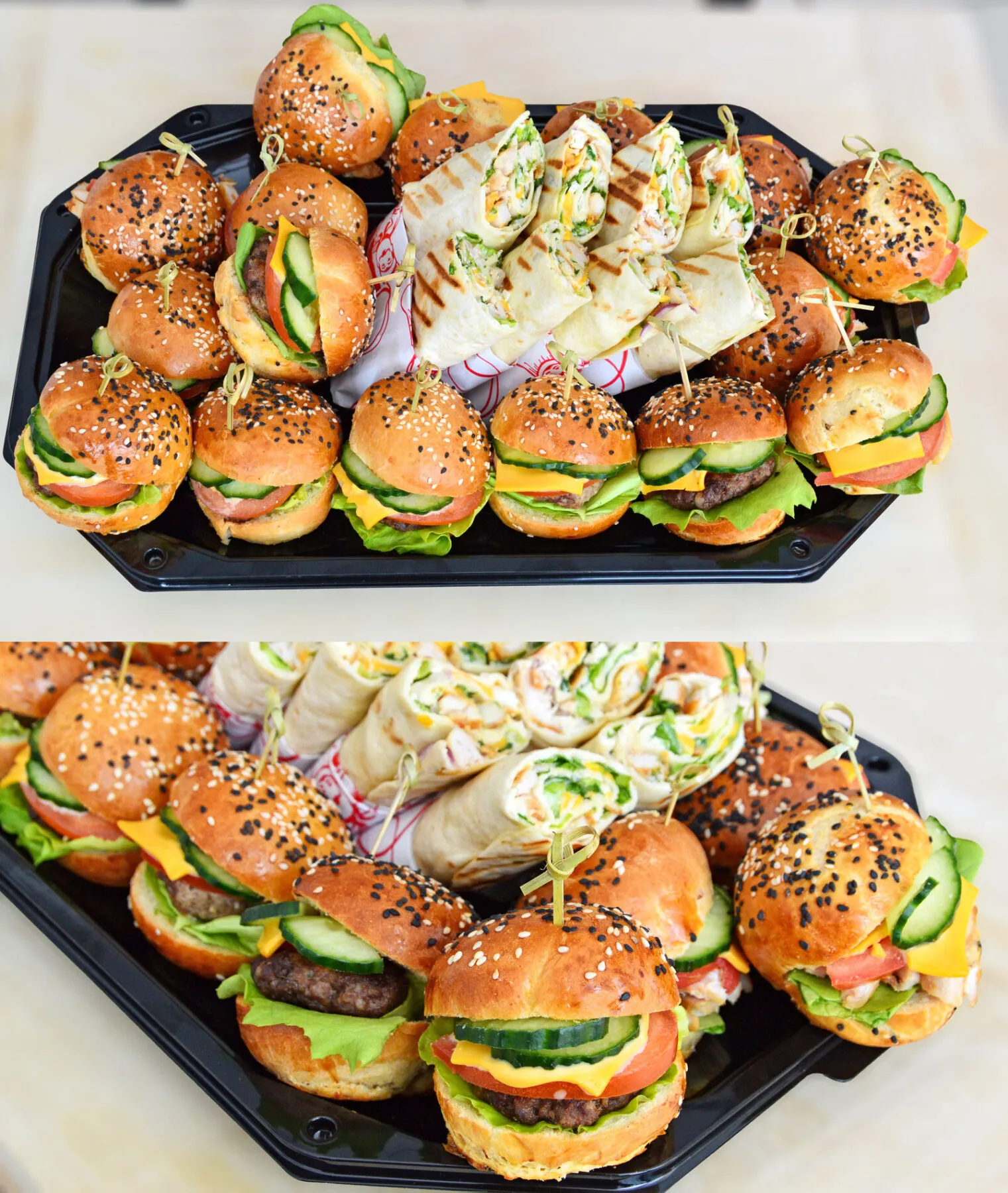 Galerie Foto 76 platou mini burgeri wraps jolie cuisine bacau